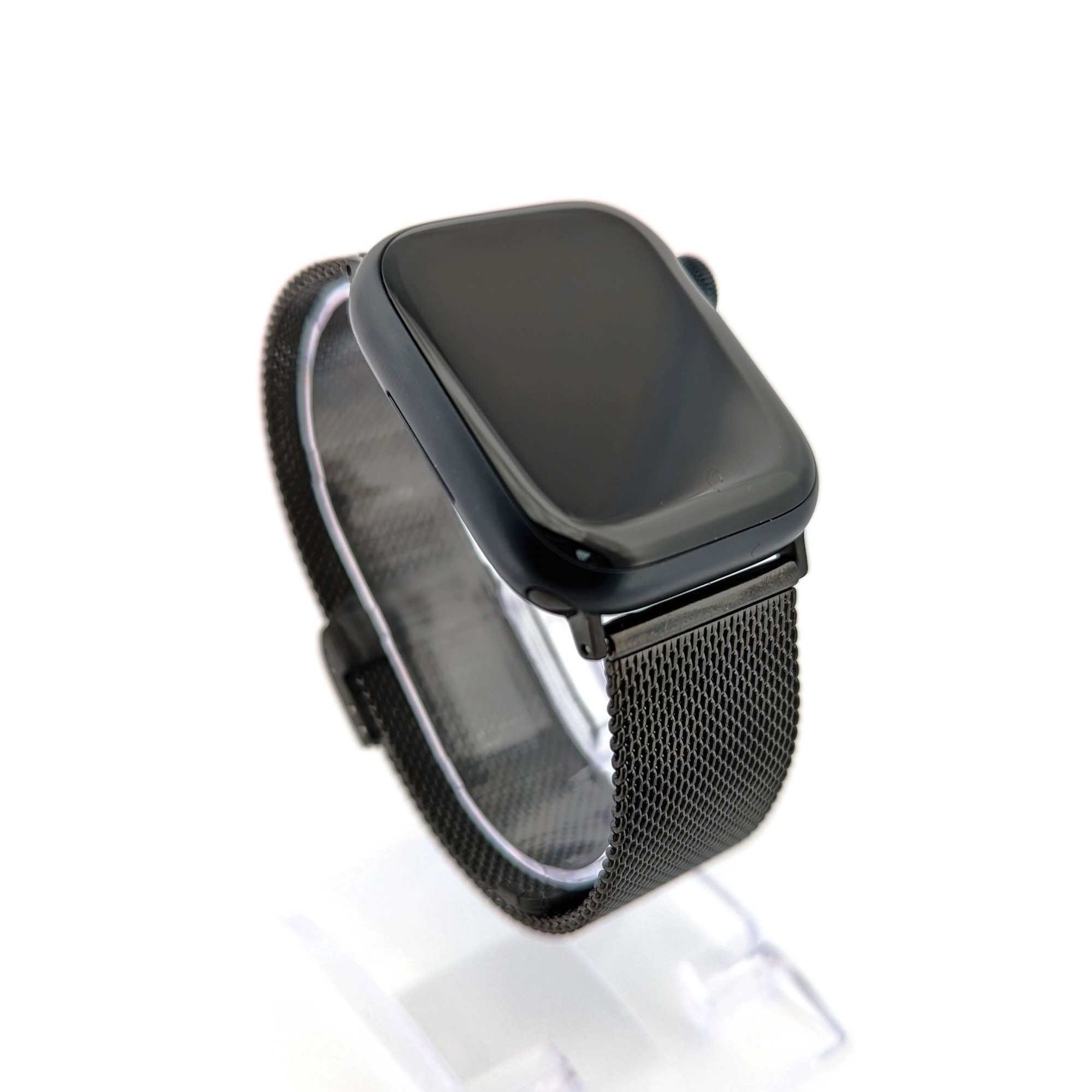 Pasek Opaska Bransoleta Mesh Metalowa z klamrą Czarny do Apple Watch 3 4 5 6 7 8 9 SE 38/40/41mm - zdjęcie 21